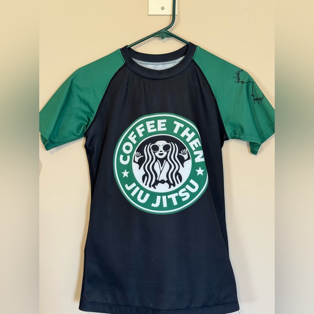 XMartial women’s rashguard - Coffee Then Jiu Jitsu. Medium. Excellent condition
